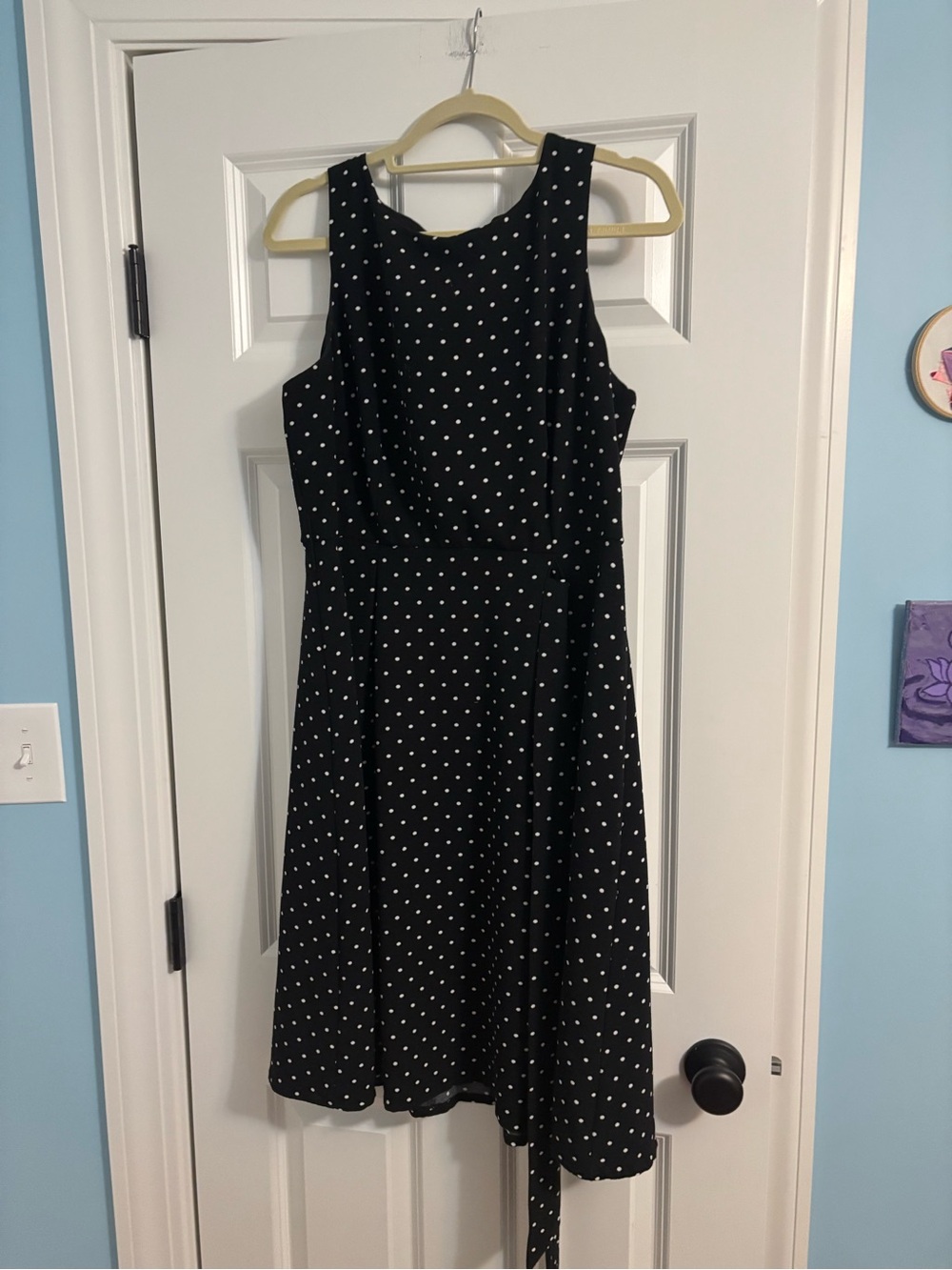 Elle Black and White Polka Dot Midi Dress